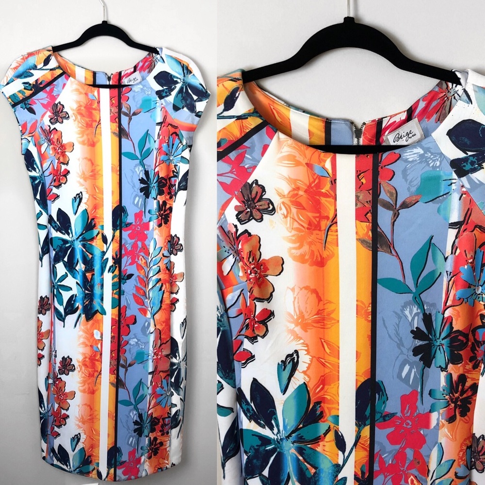 ECI floral print bodycon midi dress